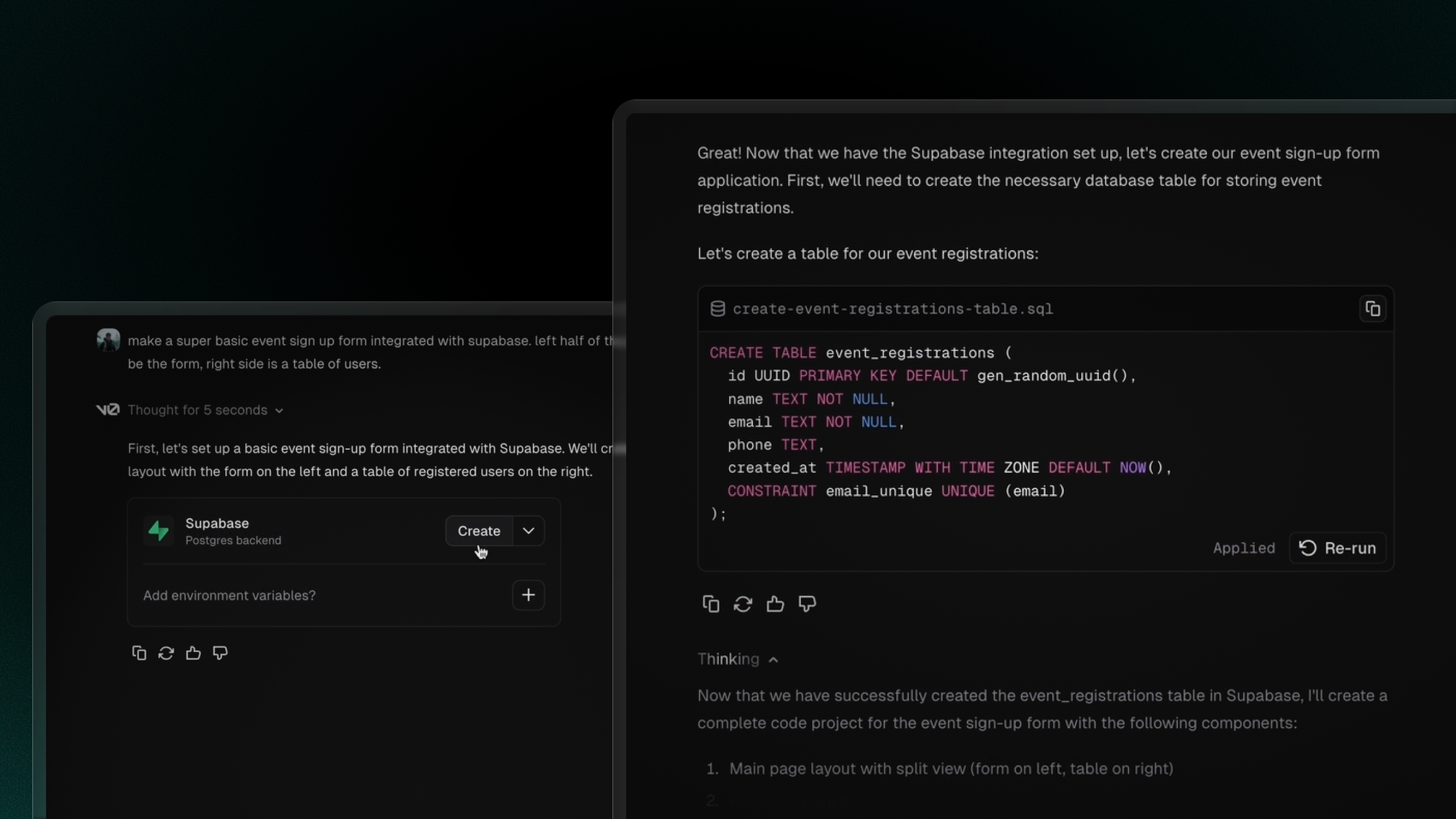 Integrations Gen UI